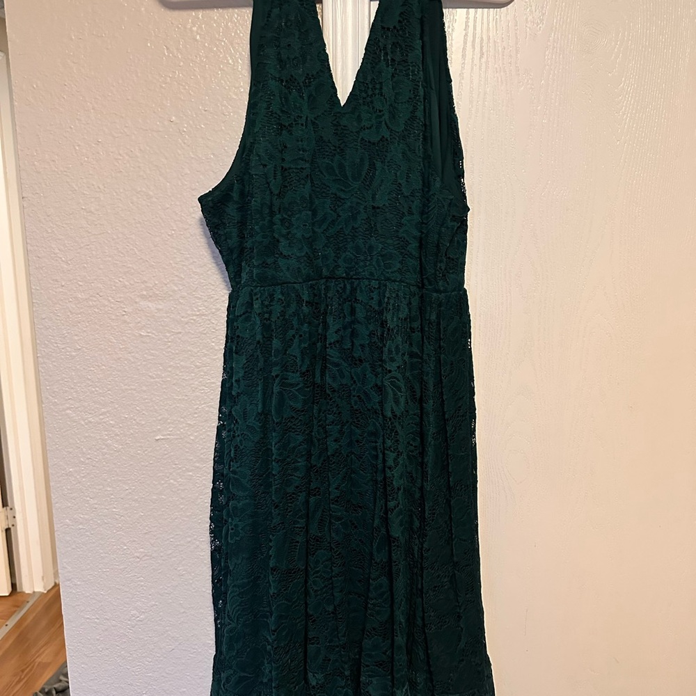 Torrid Forest Green Lace Dress